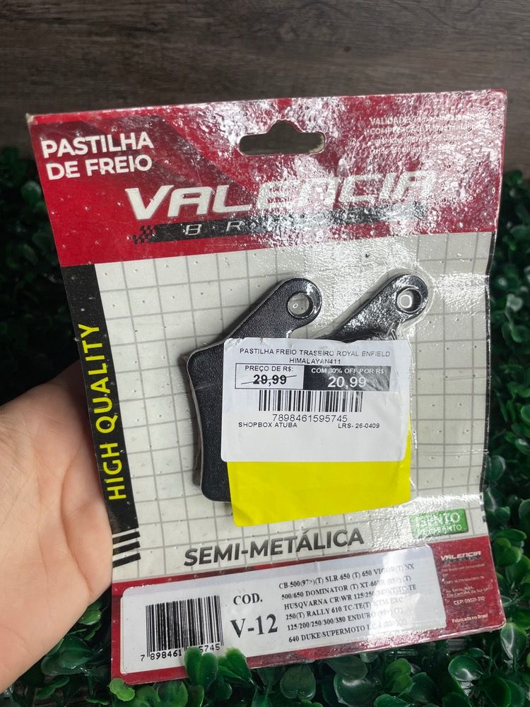 Pastilha freio traseiro royal enfield